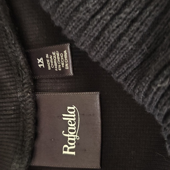 Rafaella Tassel Sweater Cotton Cowl Neck Knit Fringe Style Size 1X - Picture 3 of 7